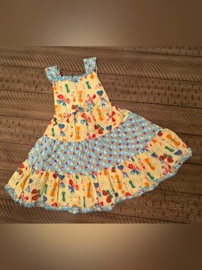 MARMELLATA CLASSICS Yellow Multi Sleeveless Cotton Sundress